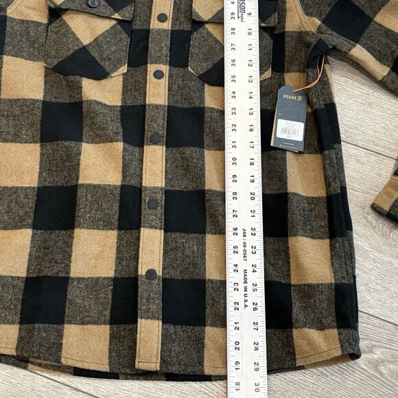 Roark Nordsman Wool Blend Snap Front Flannel Shirt Shacket Gorpcore Winter Med - Picture 6 of 8